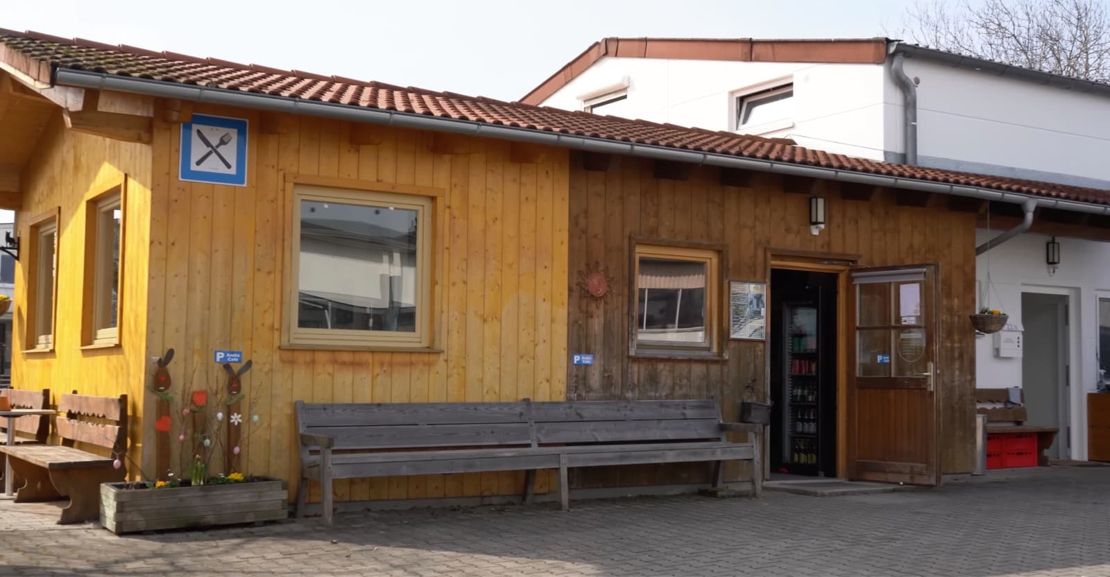 Eingang von Andis Cafe